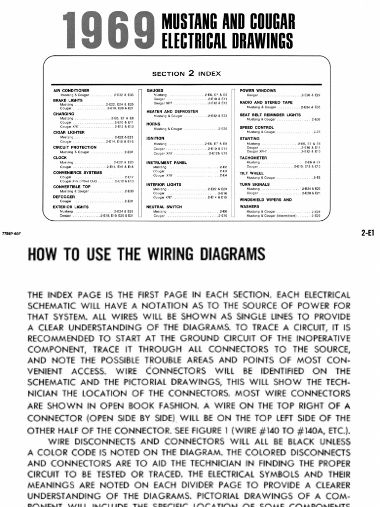1969 COLORIZED FORD Mustang Wiring And Vacuum Diagrams (USB) EUR 15,98