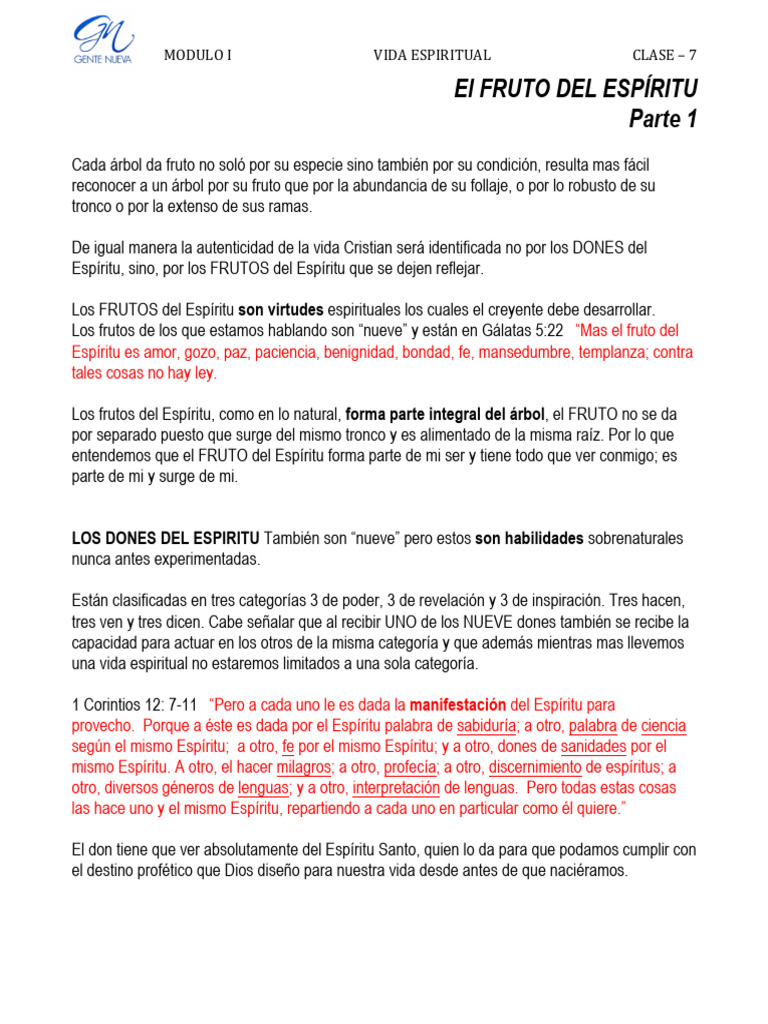 7 EL FRUTOS DEL ESPIěRITU 1 | PDF | Amor | Fruto Del Espiritu Santo