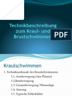 Technikbeschreibung Zum Kraul - Und Brustschwimmen