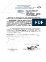 APERSONAMIENTO, SUBROGA ABOGADO, SEÑALA ABOGADO Y CASILLA ELECTRÓNICA - Miguel Andres Huaccha