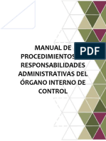 Manual de Procedimientos de Responsabilidades Administrativas Del Oic Del Tev 24-01-2022