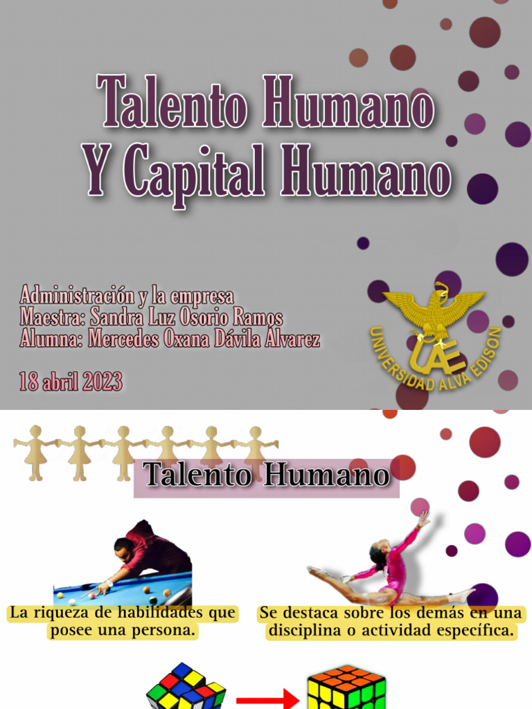 Talento Humano y Capital Humano | PDF