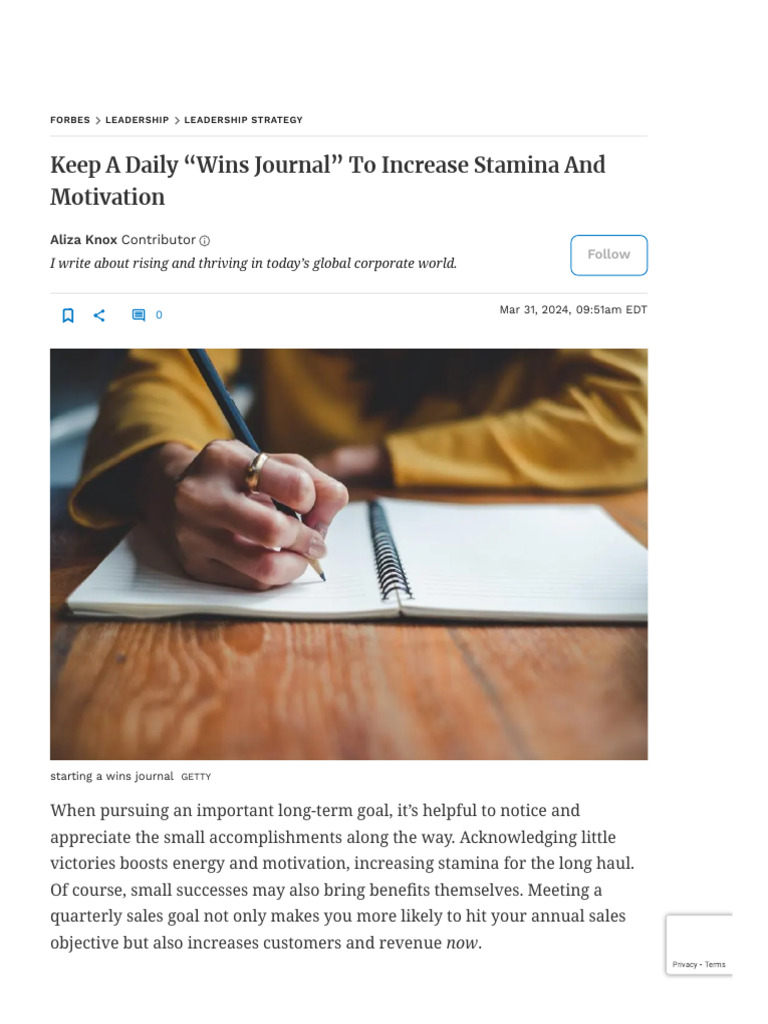 Boost Motivation with a Wins Journal | PDF | Gratitude | Psychology