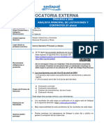 CONVOCATORIA EXTERNA 2665 ANALISTA PRINCIPAL DE LICITACIONES Y CONTRATOS