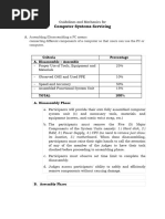 Guidelines and Mechanics For ASSEMBLING AND DISASSEMBLING