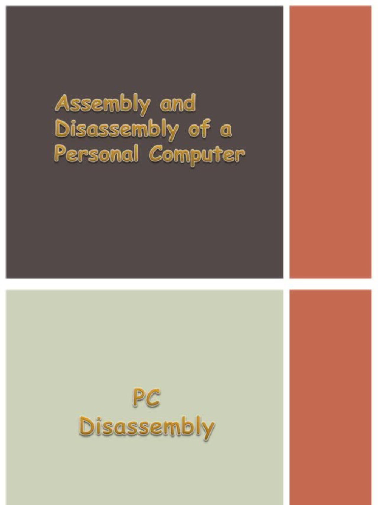 Disassembly and Assembly Original | PDF