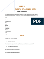 Core Element of Sale Page