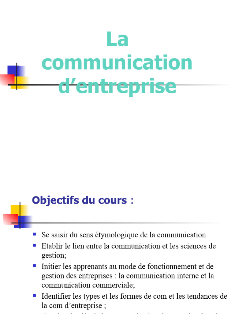 La Communication D'entreprise S5 2023 | PDF | la communication ...