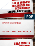 College of Business Administration and Accountancy 1