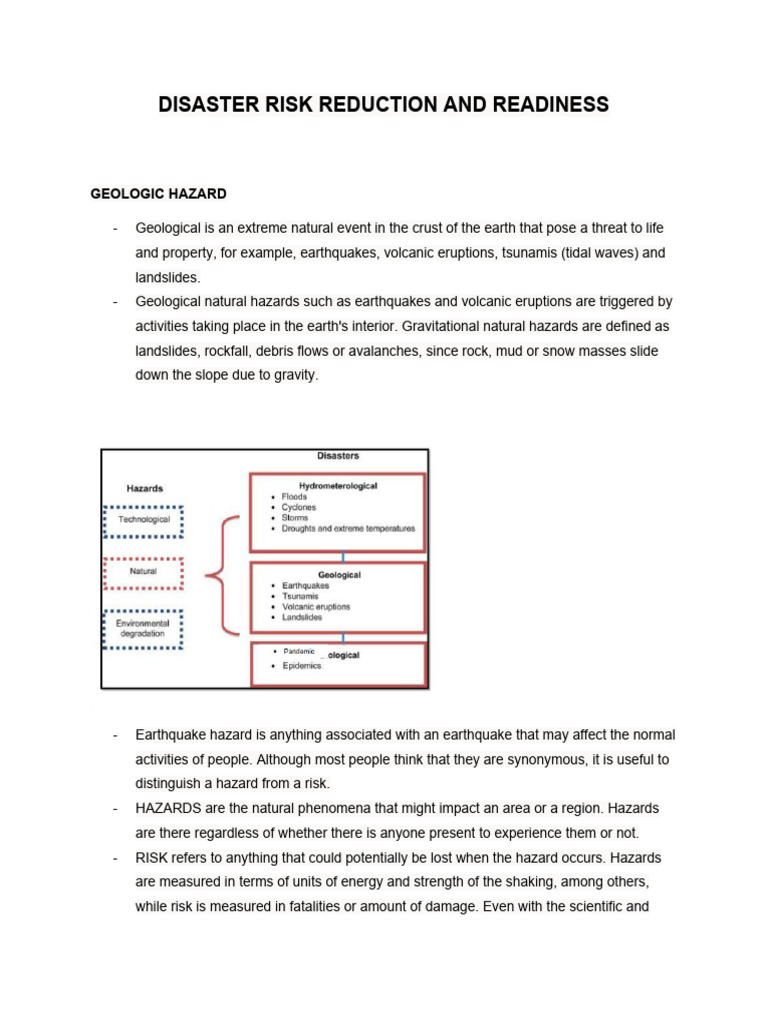 Geological Hazards: Earthquake & Volcano Risks | PDF | Types Of ...