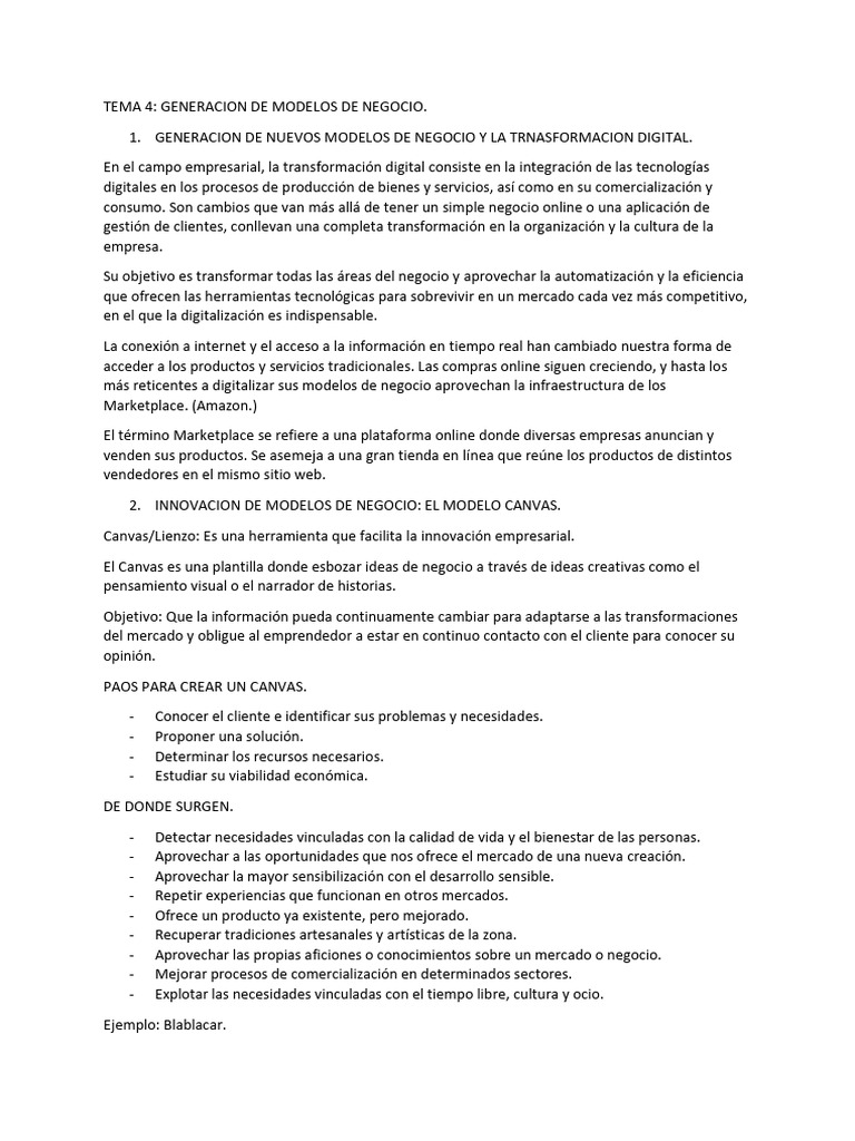 Modelos de Negocio y Creatividad Digital | PDF | Creatividad | Modelo ...