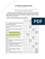 Escala de Impacto de Evento Revisada IES-R Prueba