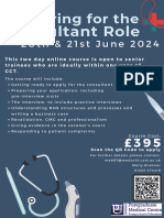 Preparing for the Consultant Role Flyer - June 2024