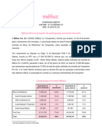 Méliuz Informa Aumento de Participação Acionária Relevante