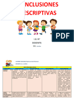 Conclusiones Descriptivas Ejemplos Por Alumno Nivel Inicial