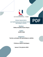 Ensayo Implicaciones de Las Teorias de Aprendizaje Adulto