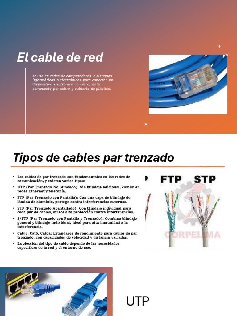Código de colores para cable UTP | PDF | Ingenieria Eléctrica | Electrónica