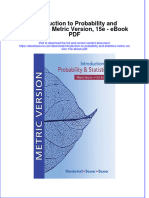 Introduction To Probability and Statistics Metric Version 15e Ebook PDF