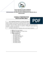 Profesorado de Educación Superior en Ciencias de La Educación - Cuadernillo 2024