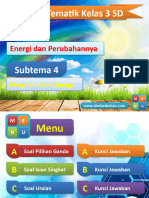 Soal Tematik Kelas 3 SD Tema 6 Subtema 4 Penghematan Energi