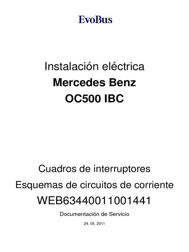 Esquemas eléctricos Mercedes Benz OC500 | PDF | Vehículo de motor ...