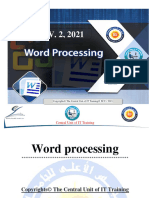 Word Processing Final 2021