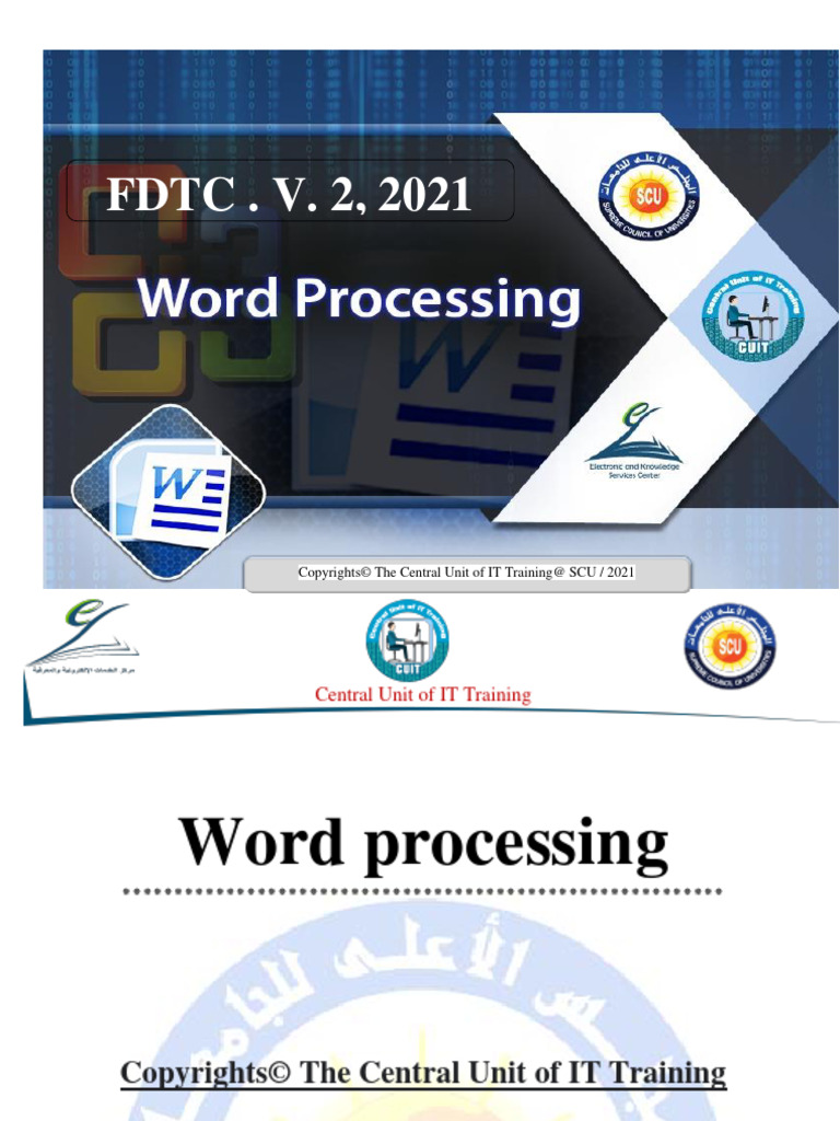 Word Processing Final 2021 | PDF | Microsoft Word | Paragraph