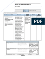 Sesión de Aprendizaje Escritura de Cuentos