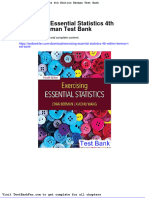 Exercising Essential Statistics 4Th Edition Berman Test Bank PDF