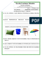 Prova Dezembro Ciências 1º Ano