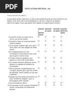 Interpretação do Questionário CAT-Q | PDF | Espectro do autismo | Ansiedade