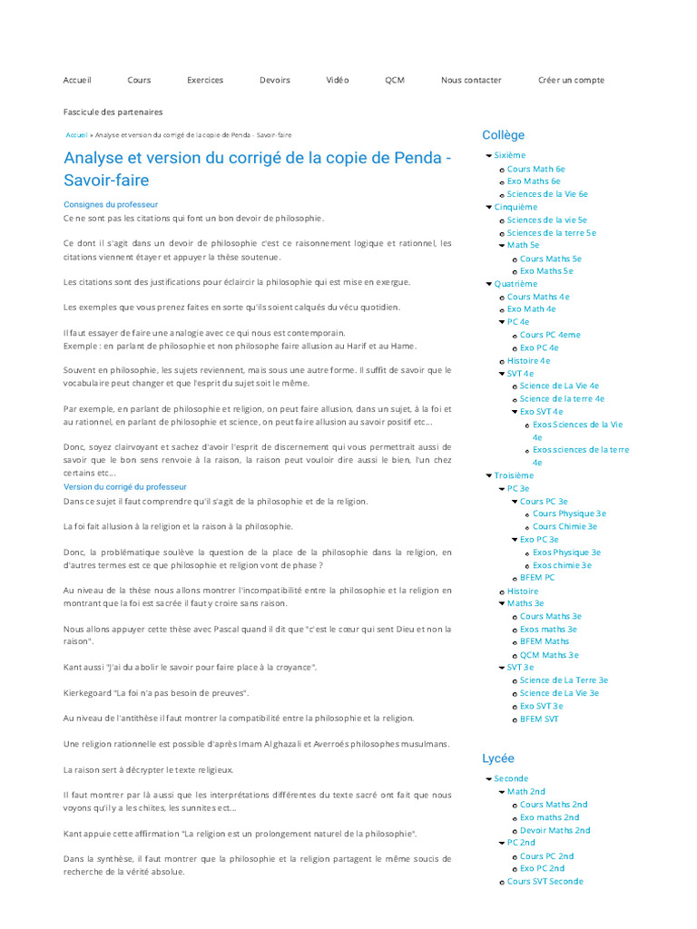 Philosophie et religion : compatibilité ? | PDF | Raison | Foi