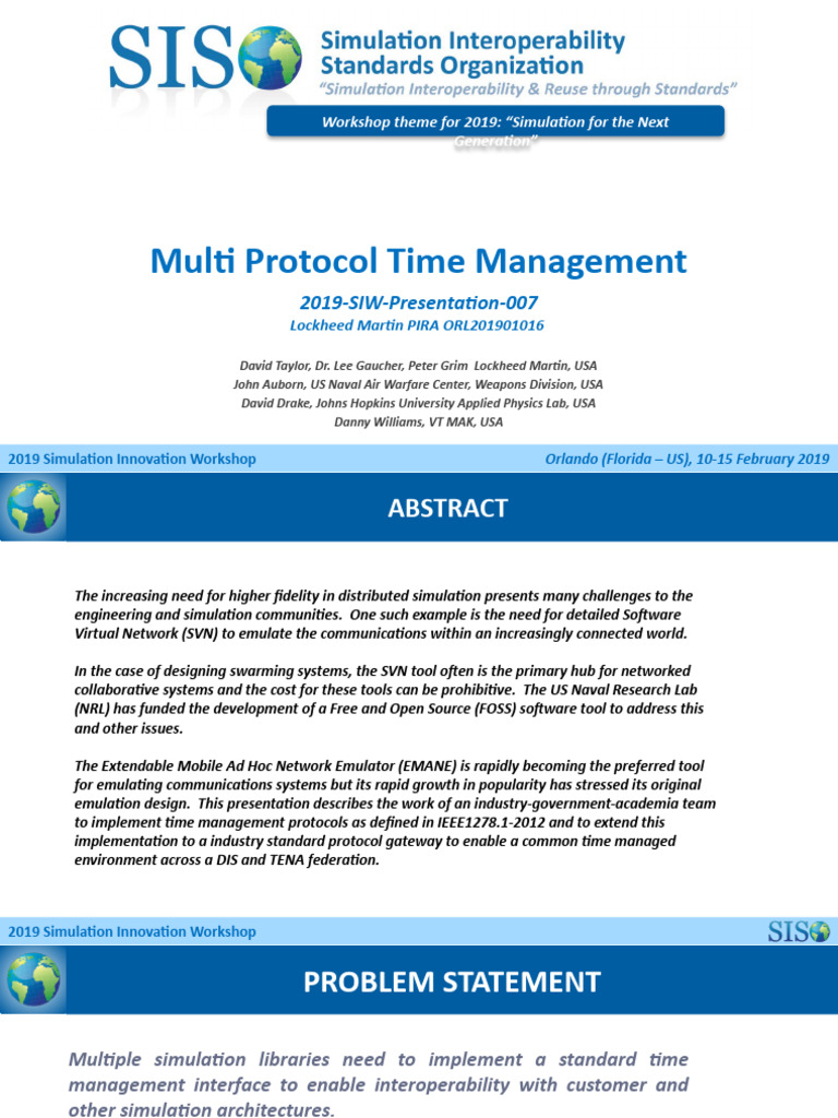 Simulation Protocol Time Management | PDF | Simulation | Emulator