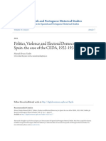 Politics Violence and Electoral Democracy in Spain- the case of the CEDA (1933-1934)
