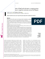 Dietary consumption of beef and red meat: a scoping review and evidence map on cognitive outcomes across the lifespan