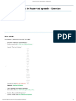 Backshift of Tenses in Reported Speech