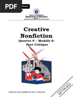 HUMSS CreativeNonfiction Q4 Mod6 W34 PeerCritique