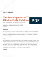 Development Theory Mind Early Childhood