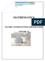 Maths Grade 12 MIP 2022