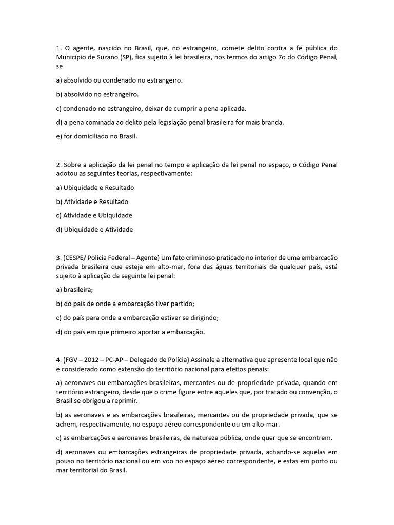 Aplicação da Lei Penal no Tempo e Espaço | PDF | Crimes | Crime e Violência