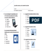 EVALUACIÓN ANUAL DE COMPUTACIÓN 1er Grado