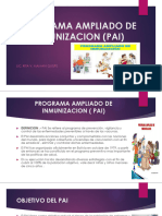 Programa Ampliado de Inmunizacion (Pai) : Lic. Rita V. Mamani Quispe