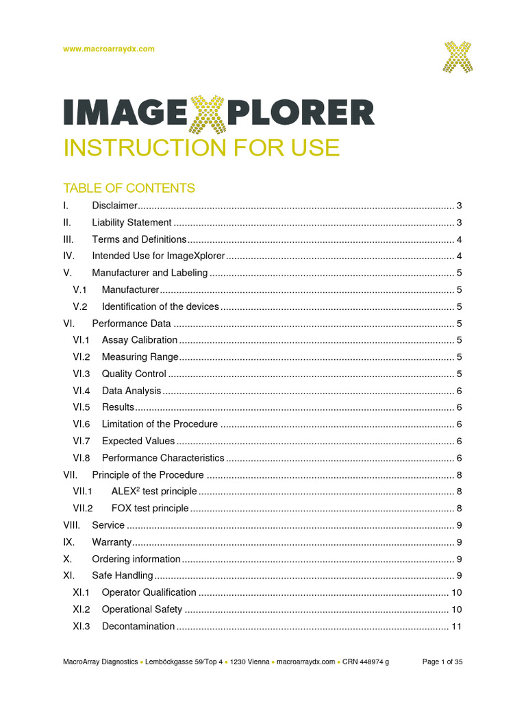 11ifu01en15imagexplorerifu PDF Verification And Validation