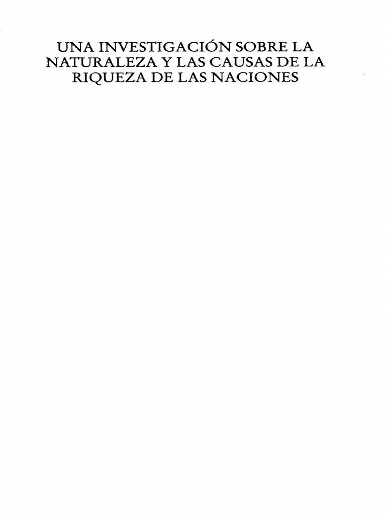 Capitulo 1 La Riqueza de Las Naciones | PDF