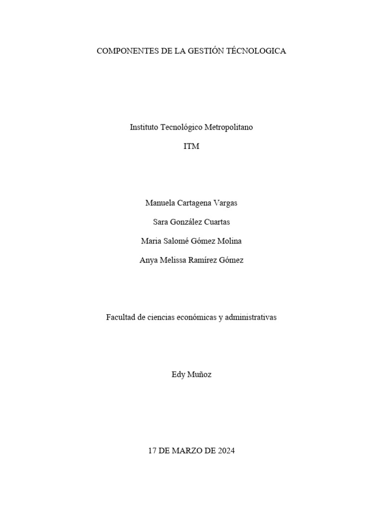 Gestión Tecnológica en la Fábrica de Licores | PDF | Planificación de ...