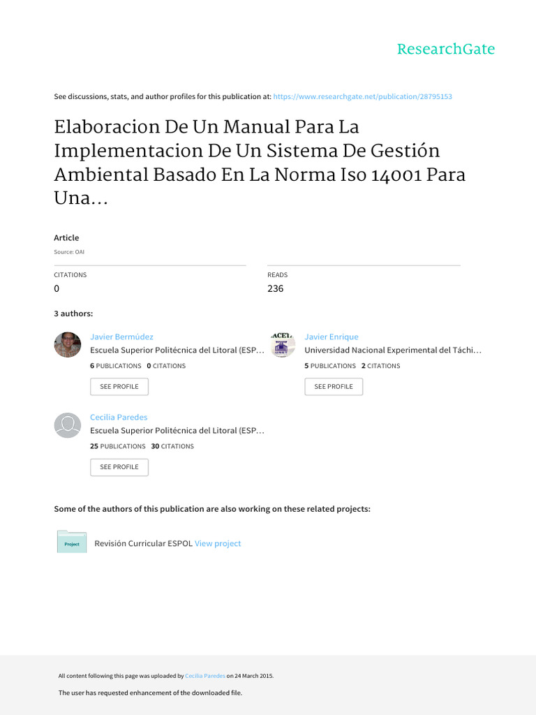 Manual de Gestión Ambiental ISO 14001 | PDF | Business | Residuos