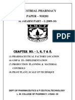 Industrial Pharmacy PAPER - 910201: CHAPTER NO. - 1, 6, 7 & 8
