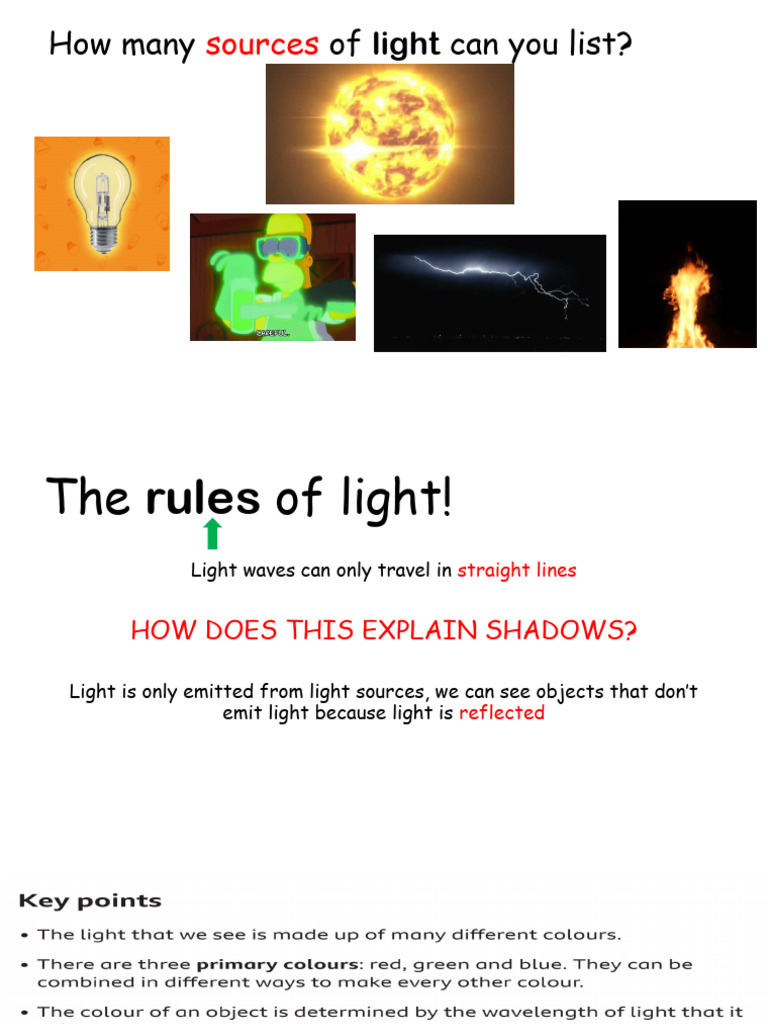 Understanding Light: Sources and Properties | PDF | Art | Religion ...