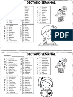 Fichas para Hacer Tu Dictado Semanal 8 Semanas Completas y Plantillas