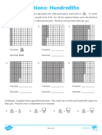 Hundredths Activity Sheet English